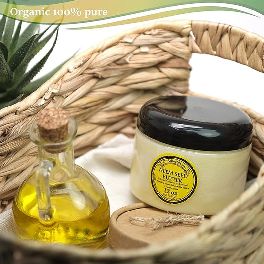 Dr Adorable 12 Oz Neem Seed Butter Pure Organic Cold Pressed Unrefined Skin Care