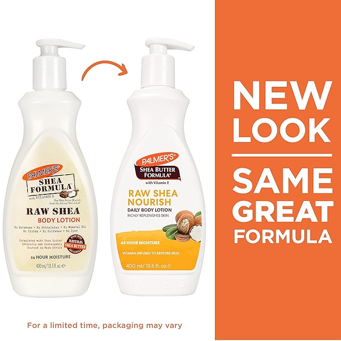 Palmer's Shea Formula Raw Shea Body Lotion, Pump Bottle, 13.5 Ounces