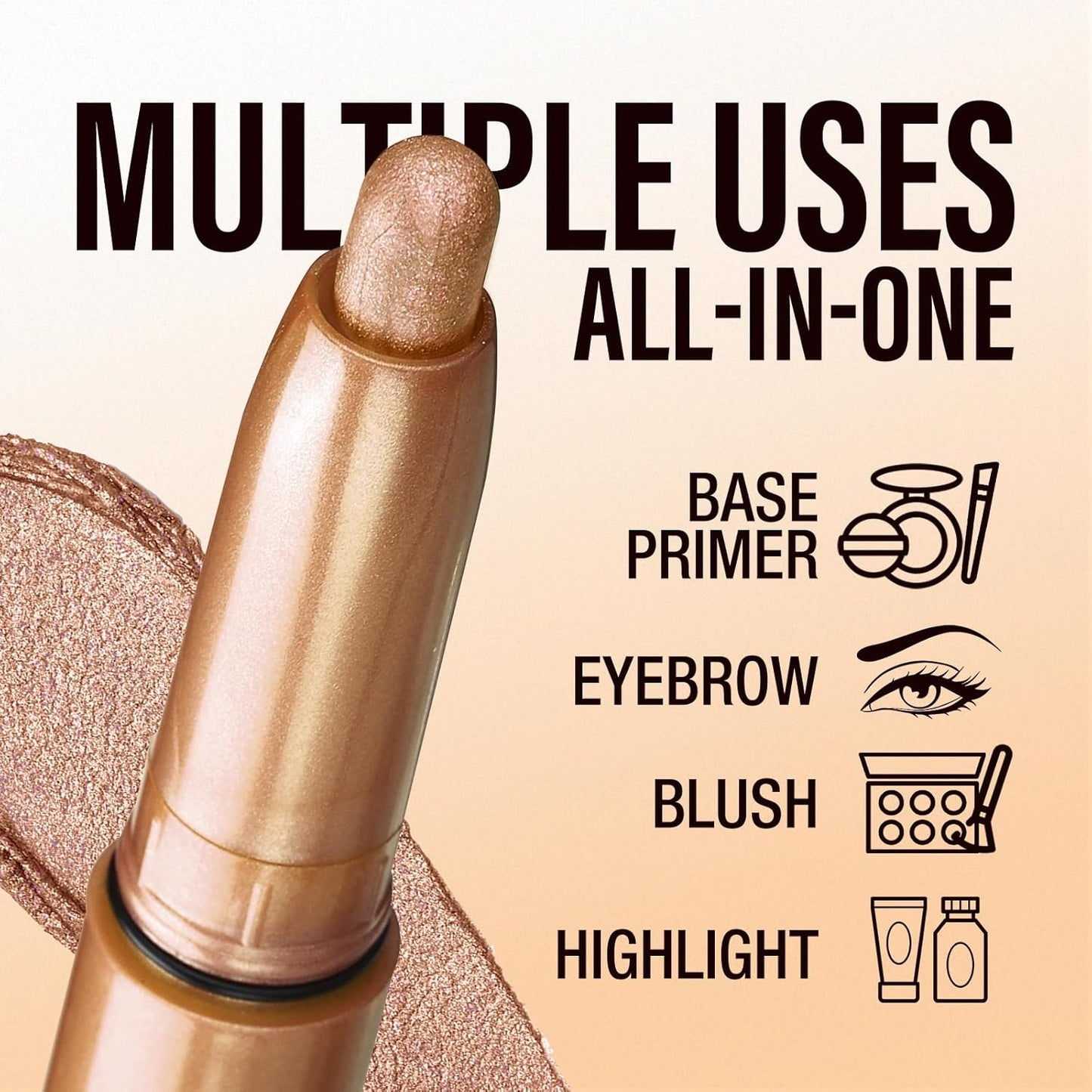 LANGMANNI Eyeshadow Stick,4 PCS Waterproof Multi-Color Eyeshadow Pen Set,Creamy Long-Lasting Eye Makeup Kit,Natural & Shimmer Shades Contour Stick,Gifts For Women (#6+10+11+21-4Colors)