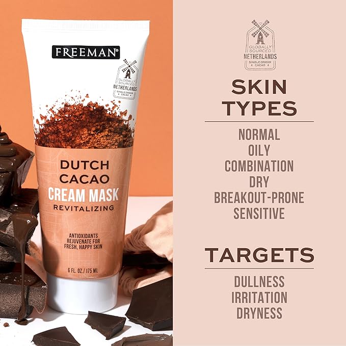 Freeman Exotic Blends Revitalizing Dutch Cacao Cream Facial Mask, 6 fl.oz./ 175 mL Tube