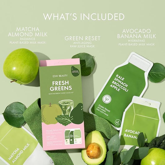 ESW Beauty Fresh Greens Superfood Sheet Mask Set
