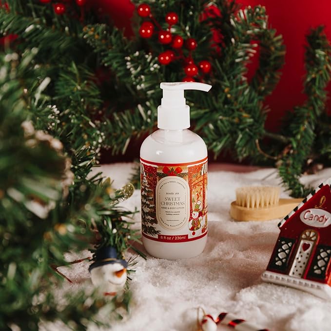 Christmas Hand & Body Lotion with Moisturizing Shea Butter - Sweet Christmas- Infused with Sweet Pine Aroma - 236 ML / 8 FL OZ