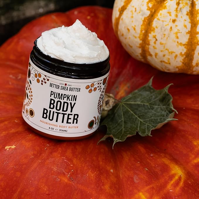 Pumpkin Body Butter with Organic Shea Butter | Pumpkin Spice Lotion for Women | Non Greasy Body Cream | Fall Body Care Favorite with Pumpkin Spice Scent