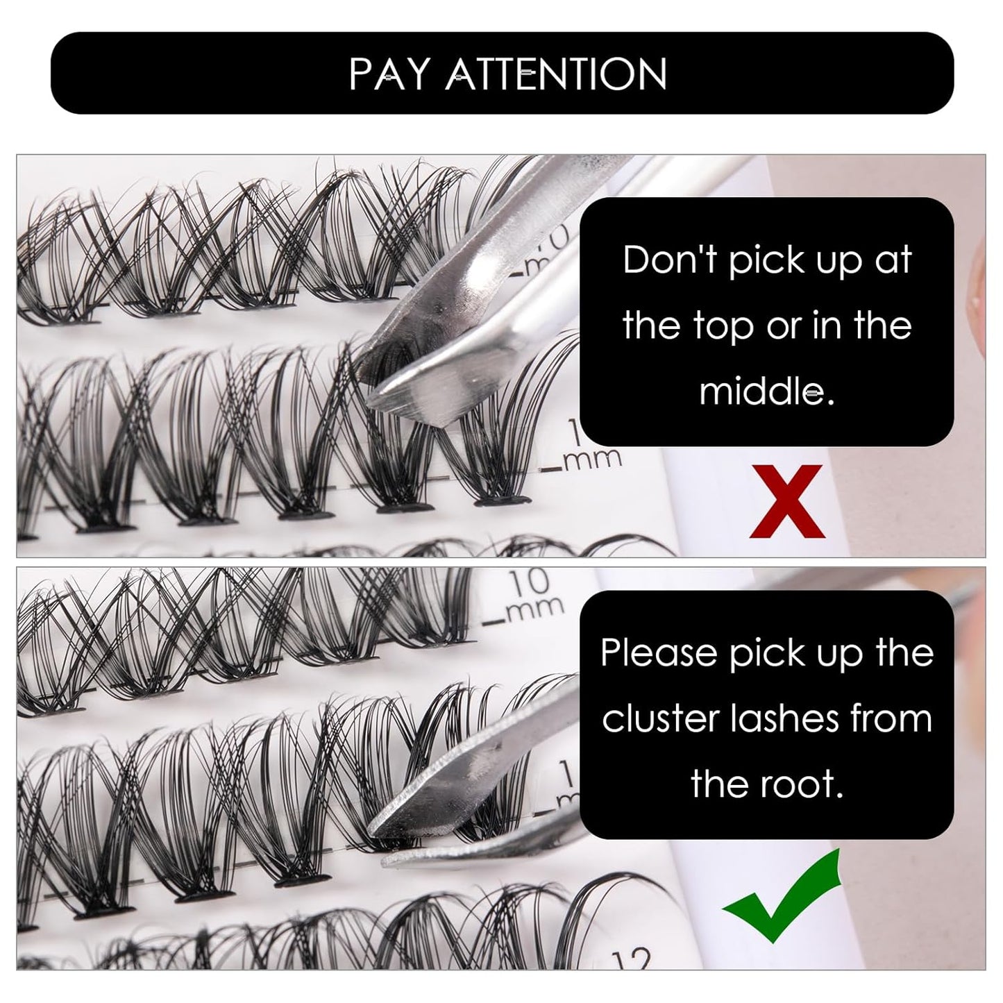 Lash Clusters 320pcs Individual Lashes 30D&40D DIY Lash Extensions D Curl Lash Clusters False Eyelashes Natural Look 10-16mm Mix Cluster Eyelash Extensions EASY TO USE (30D+40D-0.07D)