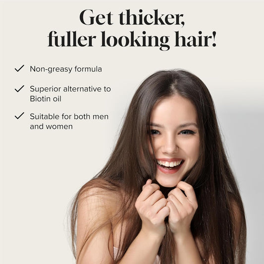Biotin Hair Growth Serum Advanced Topical Formula To Help Grow Healthy, Strong Hair Suitable for Men and Women of All Hair Types Hair Loss Support By Pureauty Naturals 2 Fl Oz (Pack of 1)