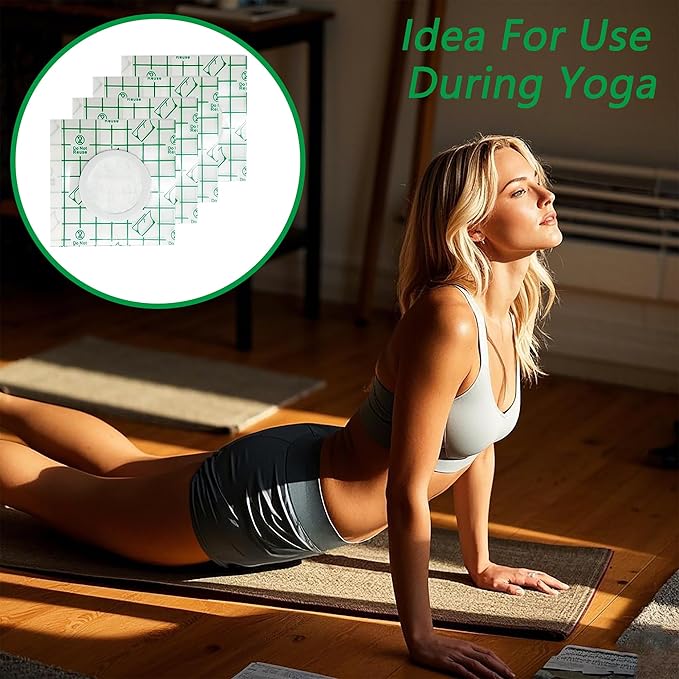 25Pcs Disposable Castor Oil Patches Belly Button, 3.2 x 3.2 Inches Castor Oil Pack Wrap for Belly Button High-Absorbent Self-Adhesive Easy to Use (Oil Not Included) White