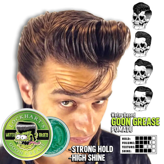 Lockhart's Water Based Goon Grease Firm Hold Hair Pomade 3.4oz.