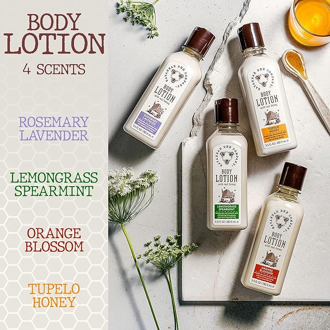 Savannah Bee Company Honey Body Lotion - All Natural Body Lotion for Women and Men