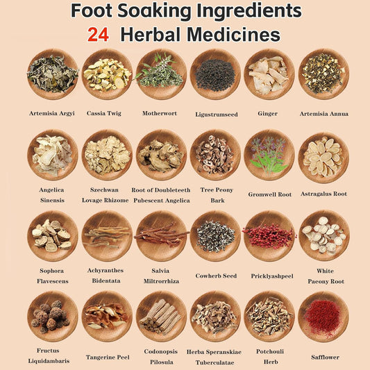 30 Bags Herbal Foot Soak,Foot Bath Herb,Foot Spa Bath Soak Foot Detox Soak to Remove Toxins,Relieve Fatigue & Dispel Cold and Remove Dampness 艾草排湿排寒泡脚包 900g(30 bags*30g) (Green A, 30.5x40.5CM)