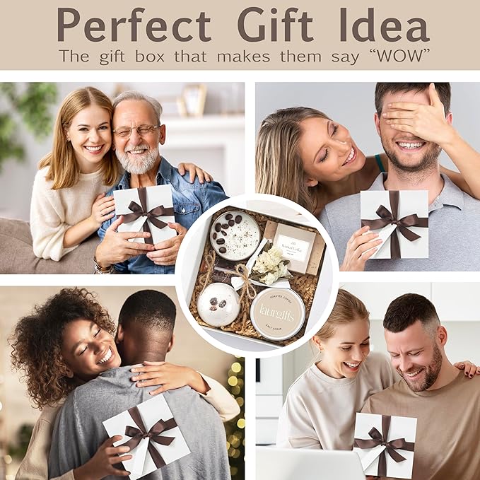 Coffee-Scented Spa Gift Set for Moms & Teachers – Gift Basket for Her - Thoughtful Gifts for Mother’s Day - Teacher Appreciation Gifts - Spa-Inspired at Home - Self-Care Essentials