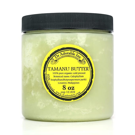 Dr Adorable - 8 oz - Tamanu Butter - Unrefined Pure Natural Premium Organic Cold Pressed Raw