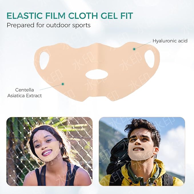 JACHOYI 5-Piece Golf Face Mask,Outdoor UV Protection Mask,Golf Sunscreen Patch,Gel Skin Care Mask,Suitable for Outdoor Sports, Cycling, Mountain Climbing