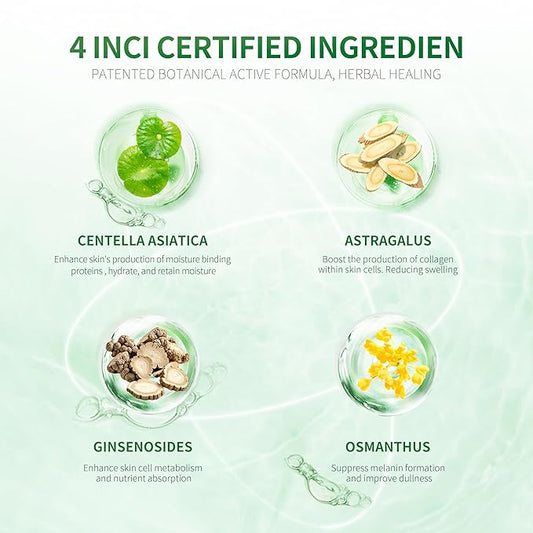 Moisturizing Facial Essence, Luxurious Herbal Hydrating Serum for Face & Neck, Enriched with Centella Asiatica, Ginseng & Osmanthus, 1 fl. oz