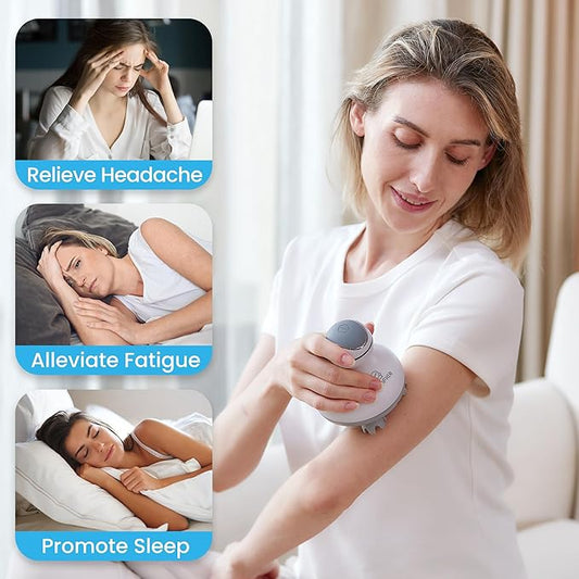 COMFIER Cordless Scalp Massager Hair Growth,Electric Head Massager Scalp Stress Relax with 8 Massage Claws,Waterproof Hair Massager Scalp,Cat Massager,Gifts for Him Her