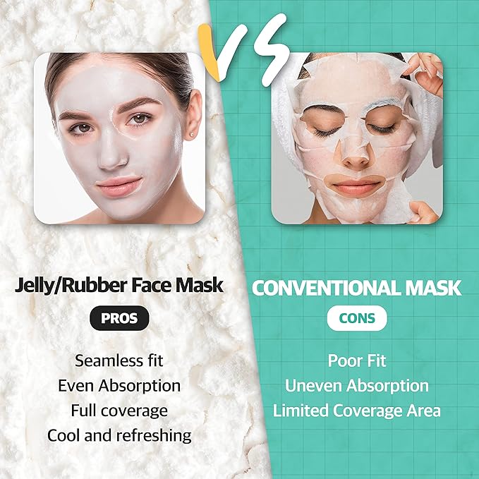 Soothing Modeling Mask - Cooling Peel off Jelly Mask Powder Pack - 2.2 lbs - Face mask skin care for Soothing and Pore Management - Korean Skin Care Set - Modeling pack (Vitamin C)