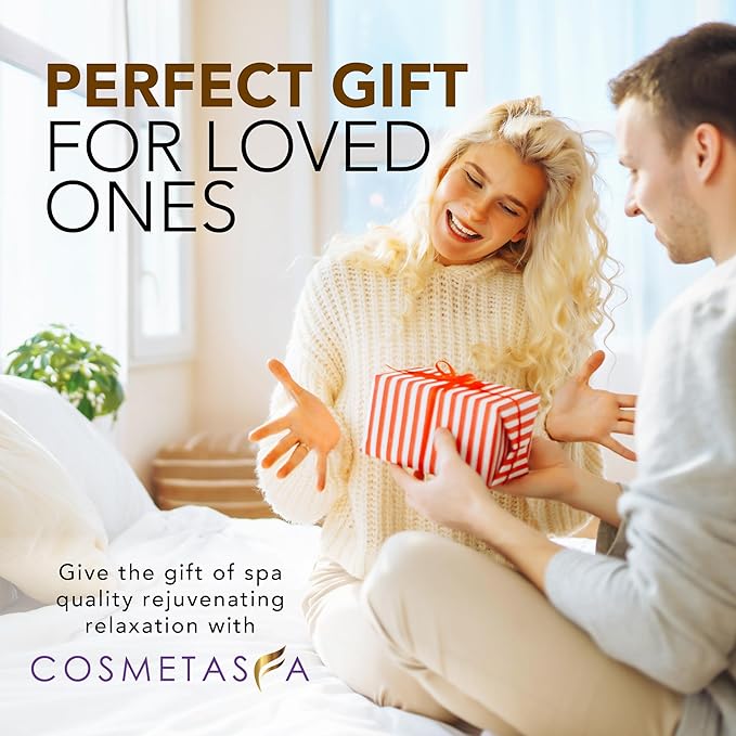 Cosmetasa Luxury Spa Gift Set for Women & Men - Relaxation Lavender Massage Oil, Citrus Coconut Massage Oil, Arnica Sore Muscle Massage Oil with Hot Stones, Roller Ball and Thumb Saver Massage Tools