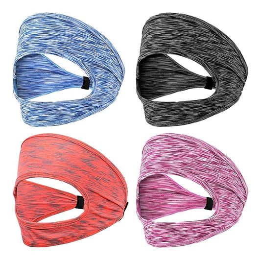 4 Pcs VR Eye Mask Adjustable VR Sweat Band Breathable Eye Face Cover Comfortable VR Eye Mask Cover Face Dry Cool Sweat Mask Eye Face Pad for Any Head Size Most VR Devices