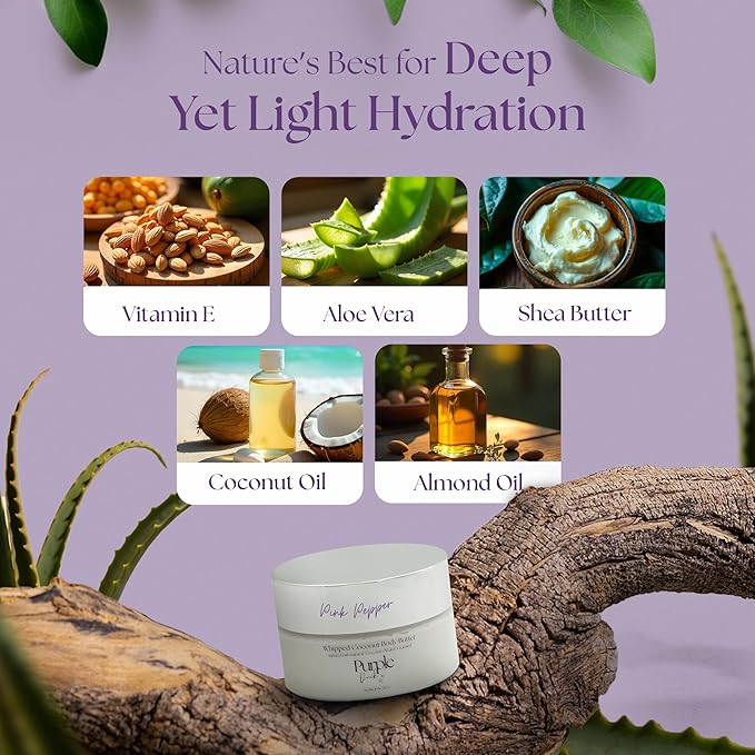 Thick Whipped Body Butter for Women – Moisturizer with Organic Coconut Oil, shea butter & Vitamin E – Silky Hydrating Body Butter for Soft, Smooth Skin - Coco Cashmere 8 Oz