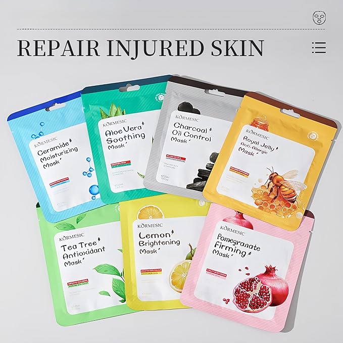 Facial mask Moisturizing face Mask - 10 Sheets, Deep Hydration, Improves Dry Skin, Sheet Mask, skincare for All Skin Types