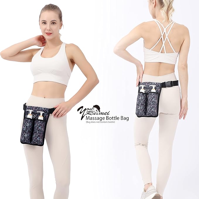 Massage Oil Bag - Massage Therapist Bottle Holster for Lotion & Oil