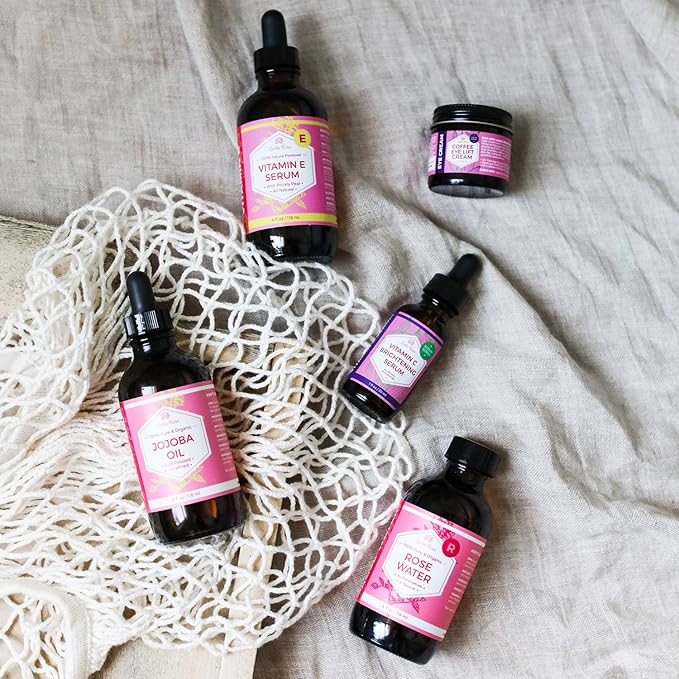 Leven Rose Vitamin E Oil Serum 100% Pure Organic All Natural for Face, Dry Skin Moisturizer, Hair & Nail Growth, Pure Makeup Remover, Cleansing Oil Large 4 oz