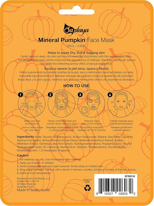 Face Masks 6 Pack Scented Facemask Sheets Skin Care Mask Single Scent K-Beauty Natural Formula
