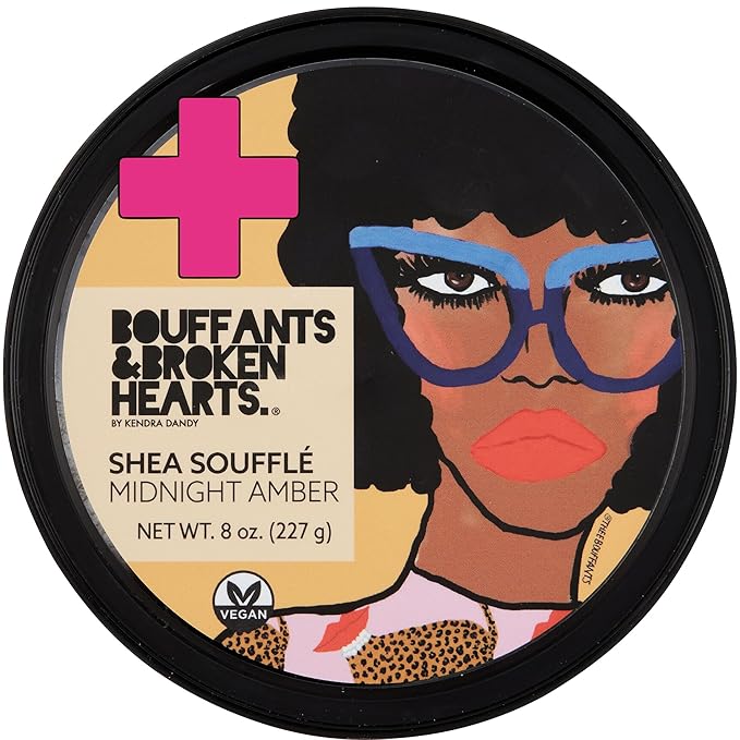 Bouffants Bundle - African Black Soap (8oz) | Whipped Shea Butter Souffle (Midnight Amber)