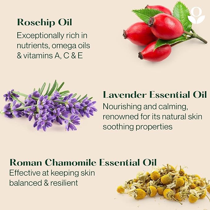 Balmonds Omega Rich Facial Oil, 100% Natural Skin Oil for Dry & Sensitive Skin, Fragrance Free & Made with Vitamin E Oil, Vegan & Cruelty Free (1.1 oz)