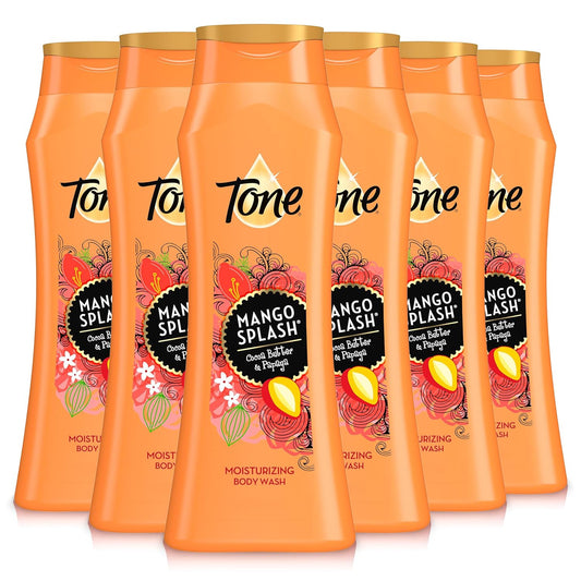 Tone Body Wash, Mango Splash, 16 Ounce (Pack of 6)