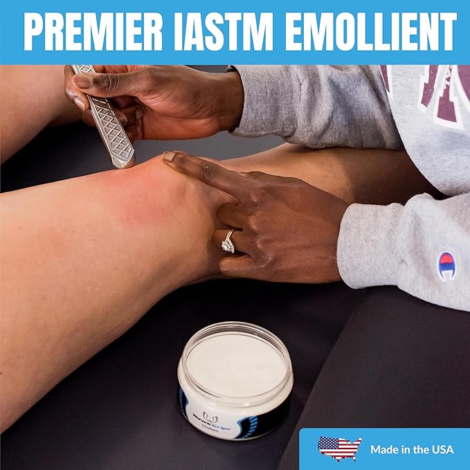 8oz Massage Emollient, Unscented, Emollient for IASTM and Massage, Soft Tissue Mobilization & Lubrication for Massage Therapy, Shea Butter, Oil Based, Vegan, Cream Alternative, Pack of 1