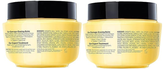L'Oreal Paris Hair Care Elvive Total Repair 5 Damage Erasing Balm, Conditioning Hair Mask for Damaged Hair, with Almond and Protein, 8.5 fl; oz, (Pack of 2)