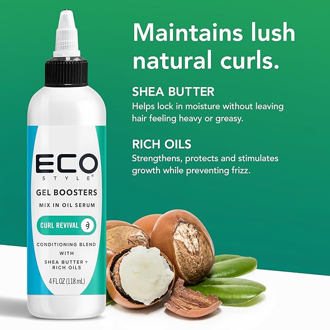 Eco Style Olive Oil 16 Ounce and Curl Revival Serum