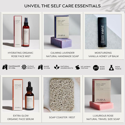 Birthday Gift Set for Women - Bath Gift Set, Body Care Set for Her, Relaxing Spa Kit for Women, Gift Basket for Women, Spa Package, Self Care Kit for Women, Pampering Home Spa Kit for Women by ZAAINA