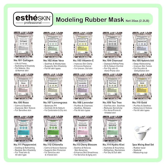 No.113 Cherry Blossom Modeling Mask Powder for Professional Facial Treatment, 35 Oz. (2 Pack) – Soothing & Elasticity Boost, Ideal for Sensitive & Mature Skin – Made in Korea, K-Beauty