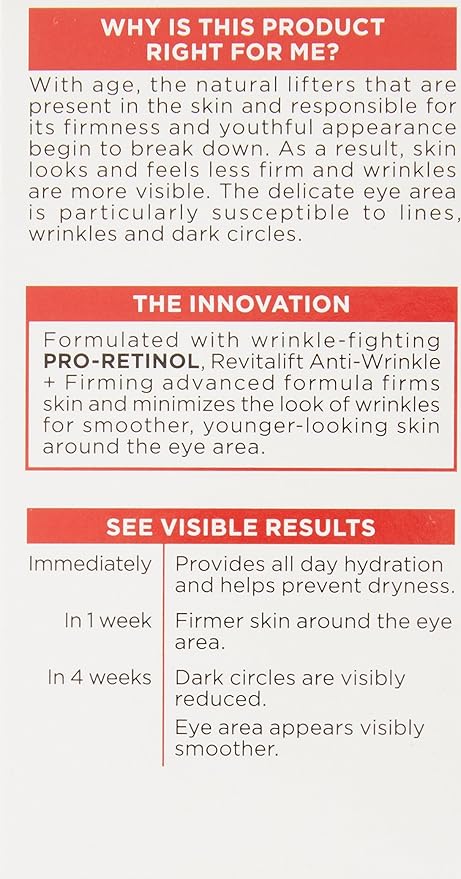 Loreal Revitalift Eye Cream 0.5 Ounce (14ml)