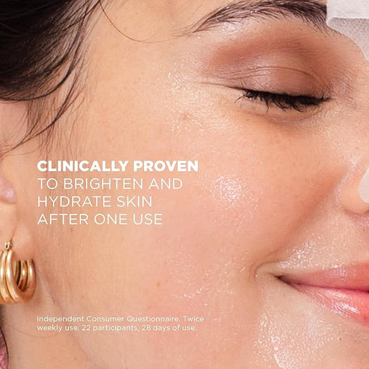 Skin Republic Vitamin C Brightening Sheet Mask Proven to Brighten and Hydrate After One Use. Made in Korea.