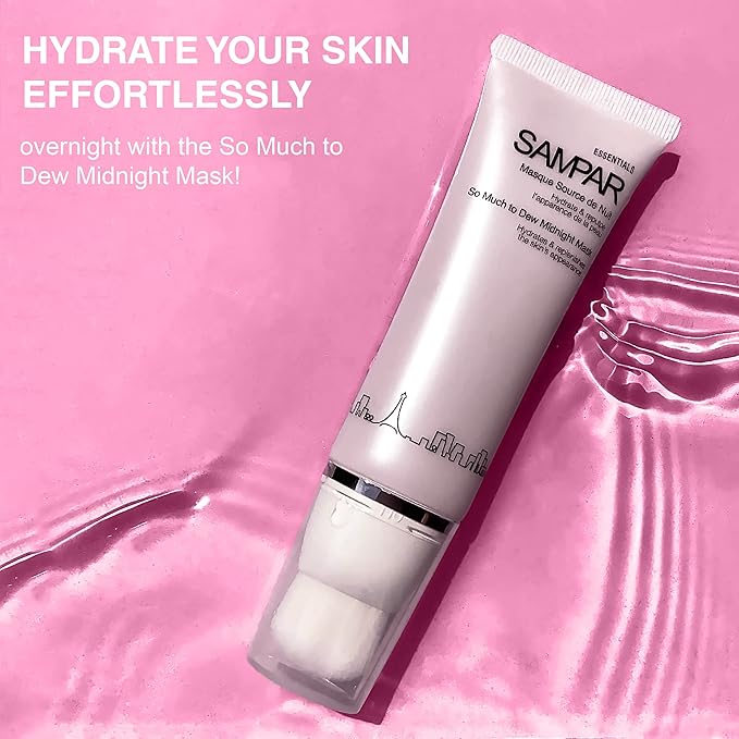 So Much To Dew Midnight Mask - Overnight Re-plumping Mask with Hyaluronic Acid - Hydrates & Restores Skin - All Skin Types - Cruelty-Free Paris Beauty - Rejuvenates & Moisturizes (1.7 oz)
