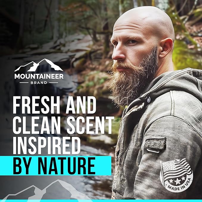 Mountaineer Brand Natural Bald Head Exfoliator with Fresh & Natural Scent | Scalp & Face Exfoliating Scrub | Bald Head Care for Men | Made in West Virginia | Exfoliate | 4oz
