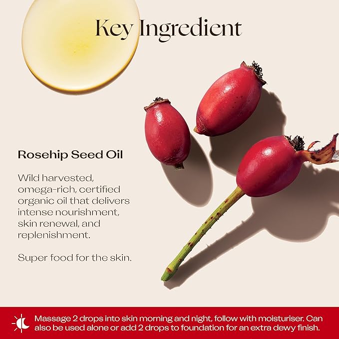 Trilogy Certified Organic Rosehip Oil, Intensive Nourishment, Improves Appearance of Scars, Stretch Marks, Fine Lines, & Wrinkles, 0.68 fl oz