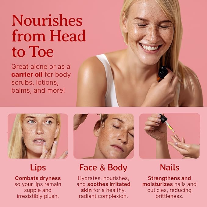 Bella Terra Oils - Organic Pomegranate Seed Oil 8 oz - Rich in Nutrients for Skin Hydration, Cold-Pressed from Organic Pomegranate Kernels