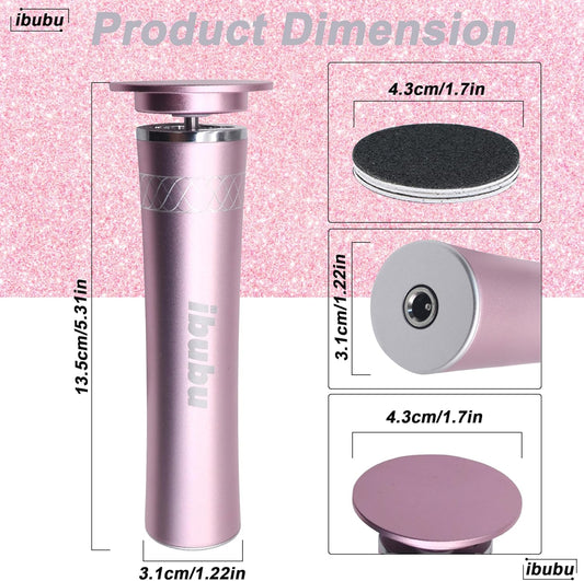 Upgrade Electric Feet Callus Remover Professional Powerful Foot File Pedicure Grinder Sanders 24V Power 1200RPM Speed Adjustable for Dead Dry Crack Skin Calluses (Pink)