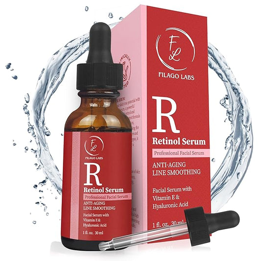 Retinol Serum for Face, – Anti Aging Facial Serum with Retinol, Hyaluronic Acid, Vitamin E, & More – Brightening Serum made to improve Dark Spots, Skin Tone, Fine Lines & Wrinkles, 1 Fl Oz