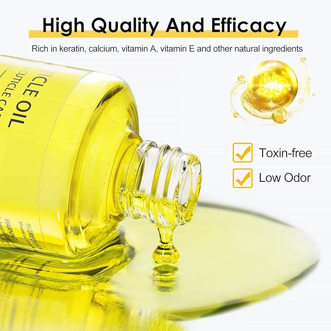 Cuticle Oil 2 Pcs 15ml with Gel Top Coat Base Coat 2 Pcs 7.5ml - Hydrating Moisturizing Nail Cuticle Oil for Nails Damage Dry Cuticle Long Lasting No Wipe Base Top Coat Gel