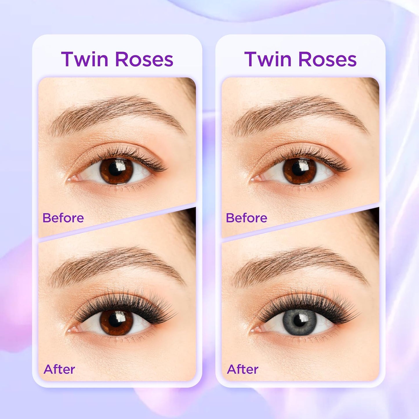 Lash Extension Kit DIY Lash Clusters Kit Eyelash Extensions Individual Lashes Extensions with (Bond,Seal,Tweezers,140Pcs,TwinRoses,0.07D,8-16mm)