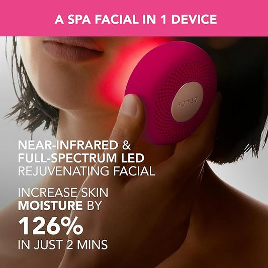 FOREO UFO 3 LED 4-in-1 Face Mask Skincare Device - Face Moisturiser - Full spectrum LED - Deep Tissue & Red Light - Warming - Massage - App-connected