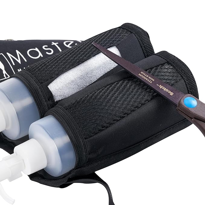 Master Massage Double Bottle Massage Oil Holster - Adjustable Cream & Lotion Bag Kit - Incl. Two 8 Oz Refillable Pump Dispenser