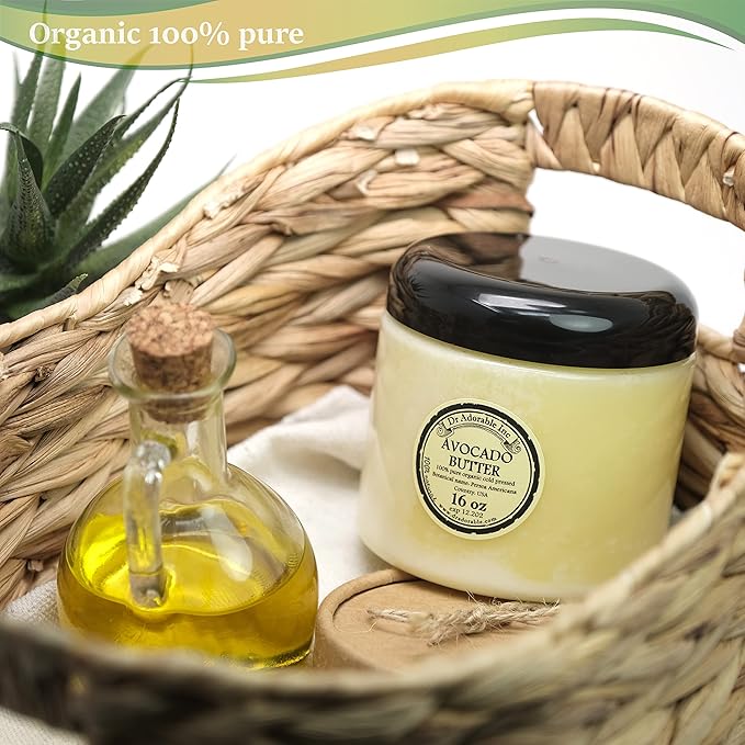 Dr Adorable - 16 oz - Avocado Butter - Refined Pure Natural Organic Raw