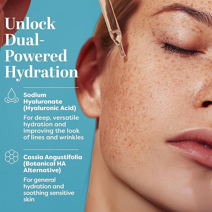 TruSkin Hyaluronic Acid Serum for Face + 7 Ultra Hydrating Ingredients – Best Face Serum for Moisturizing, Visibly Plumping Skin & Smoothing the Look of Fine Lines, 2 fl oz