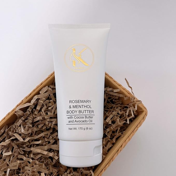 Katz Beauty Shea Butter Body Butter - Rosemary & Menthol, Long-lasting Hydration, Body Butter.