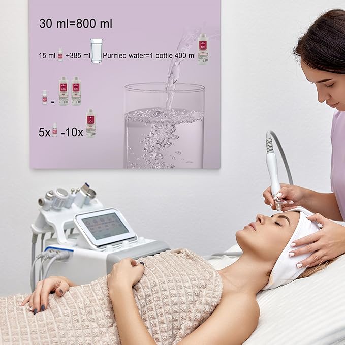 Water Peeling Hydrofacial Skincare Face Moisturizer Cleaning Skin Serum Aqua Peel Concentrated Solution 30ml/1.01oz Per Bottle Dilute to 800ml/27oz Solution Use AS1 SA2 AO3 5 Bottles Per Set(AO3)